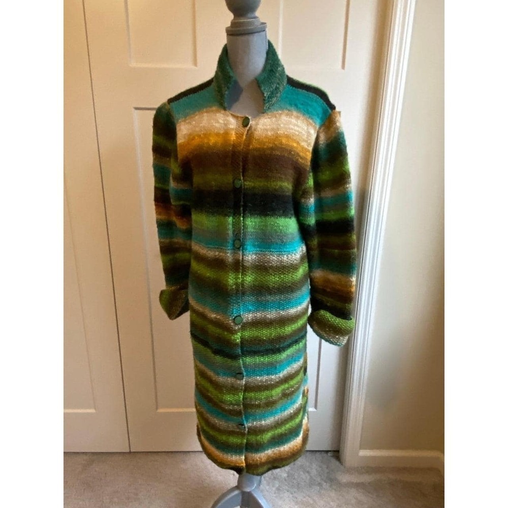 Lagenlook Long Sweater Dusyer Hand Knit OSFM Soft Knit Y2K Vintage 70s